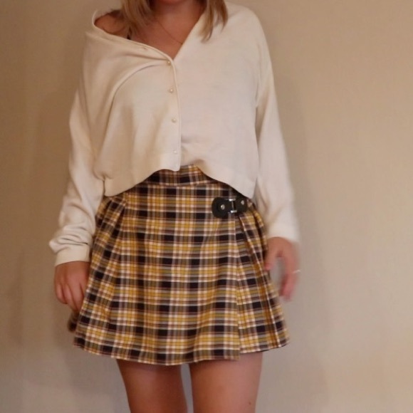 anaobai ameicom Dresses & Skirts - Pleated plaid skirt